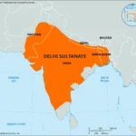 Delhi Sultanate historical map of medieval India